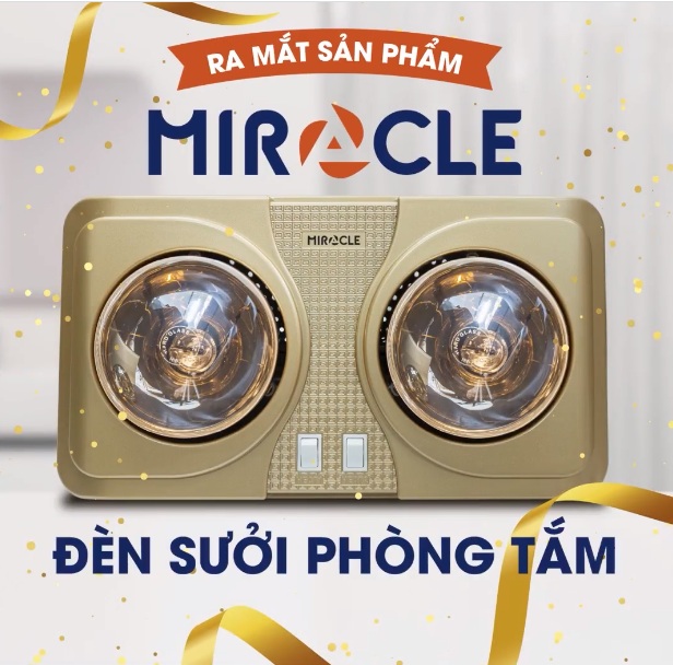 Đèn sưởi Miracle – sản phẩm của Hùng Phát