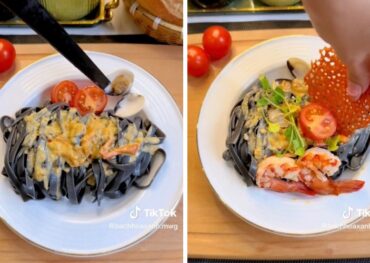 Cách làm mì ý túi mực đen hải sản độc lạ, thơm ngon đổi vị cả nhà